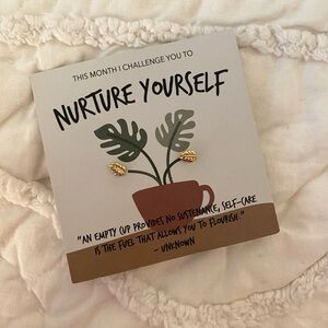 Gold Leaf Stud Earrings